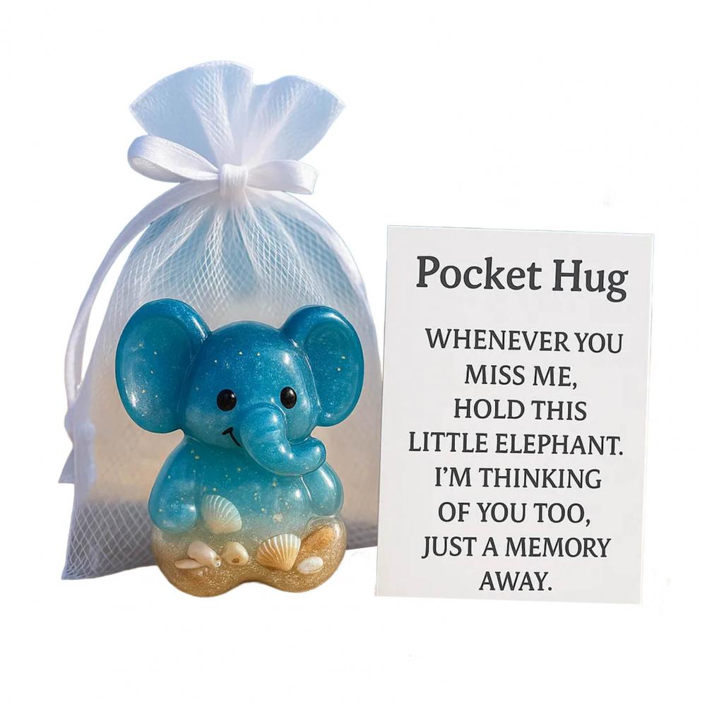 Resin Pocket Hug Pocket Hug Card Inspirational Pocket Hug Resin Token with Positive Card Mini for Emotional for Encouragement