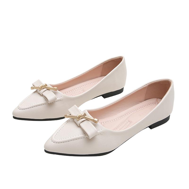 Fashion Soft Soled Pointed Single Shoes Womens Summer New Shallow Flat Shoe Womens Outer Wear Korean Version Fashion Casual Women Shoes