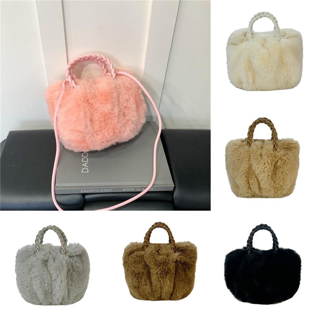 Cloudshaped Woolen Bag For Women With Magnetic Closure Small Crossbody For Street Style