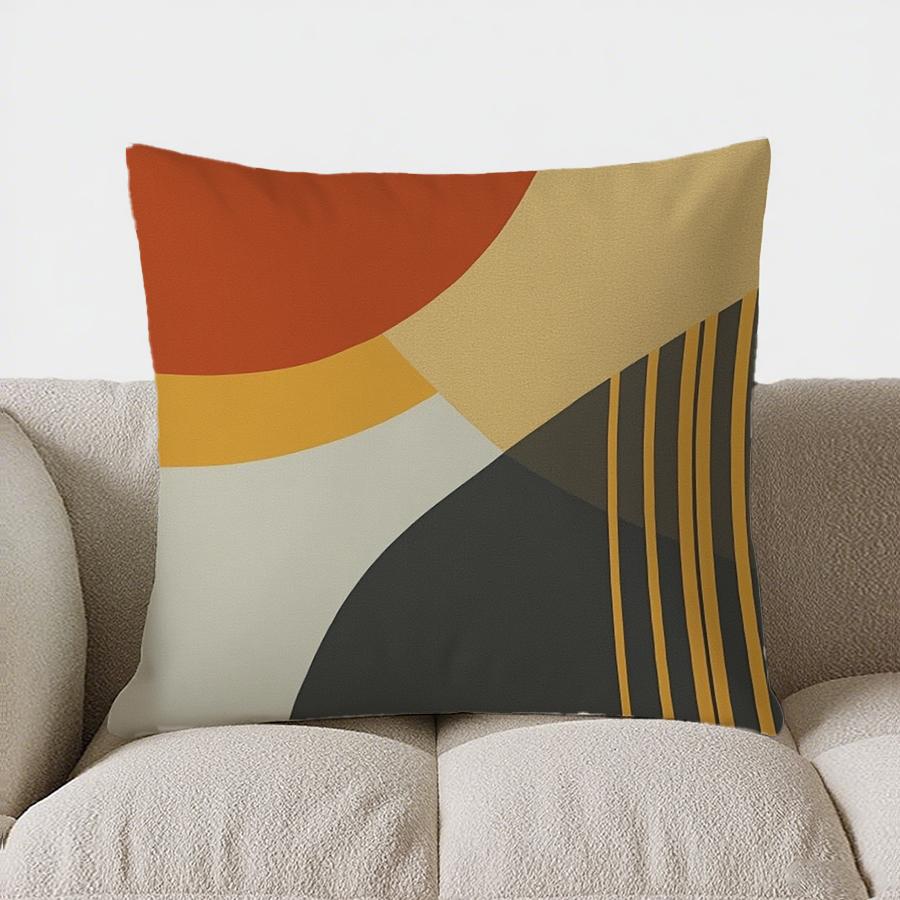 Home Decor Geometric Pattern Artistic Cushion Cover Pattern Cushion Cover Suitable For Sofa Bedroom Car Pillow Cover