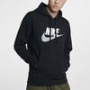 Nike Sports Casual Pullover Hoodie With Front Logo Men Tops Black AV8411-010