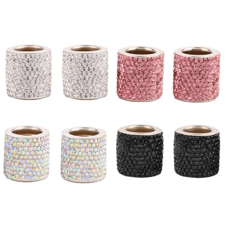 Rhinestone Car Seat Headrest Rings Collars Decors Charms Diamond-Bling for Women