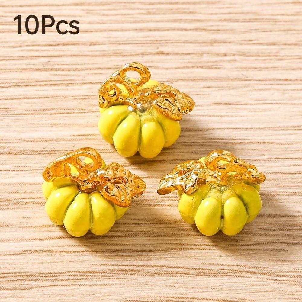10 Stück Schmuckherstellung Kürbis-Anhänger Emaille Kürbis Schlüsselanhänger Anhänger für Armband Halskette Ohrring