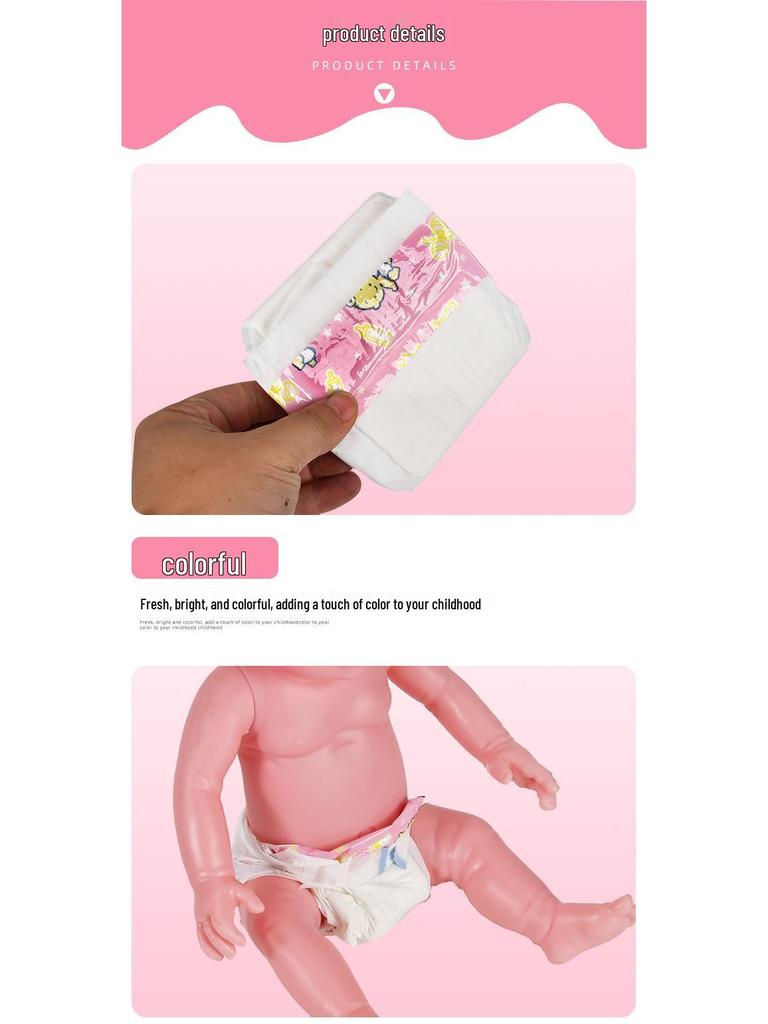 Nezha Baby Doll Diaper Play Set - Simulation Diapers for Children's Playhouse