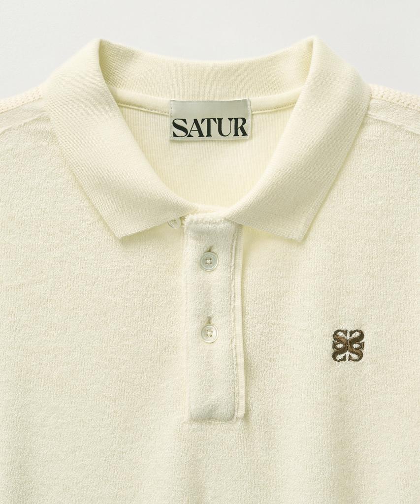 Seteo (W) Lawton Terry Pique Polo Short Sleeve T-Shirt Cream