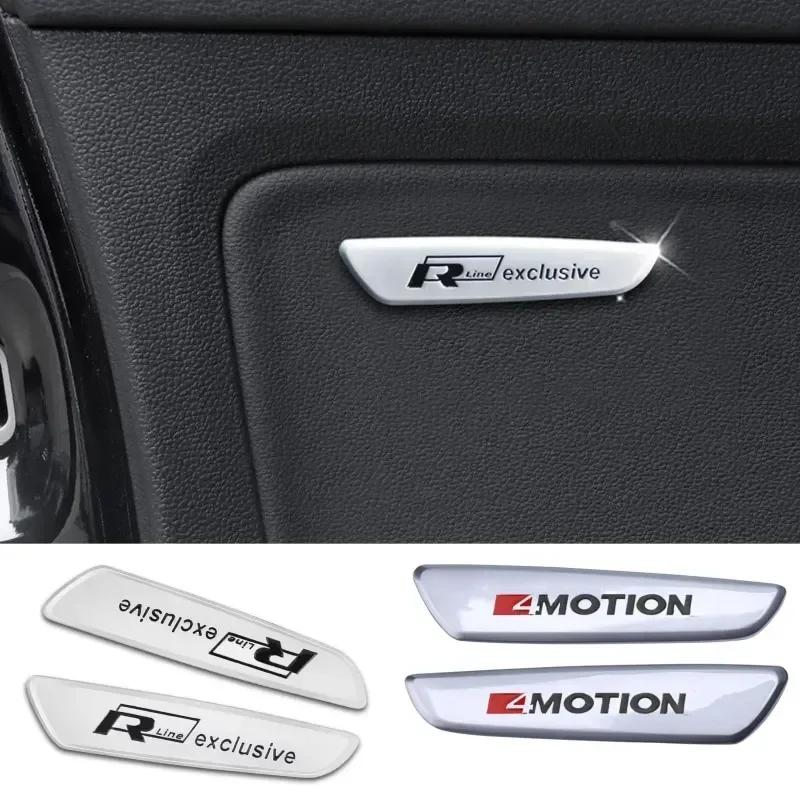 2026 Chaud Pour VOLKSWAGEN VW Métal Pour Volkswagen VW R Line 4MOTION Logo Passat Tiguan Polo Golf Touran Jetta Panneau de Porte de Voiture Autocollant