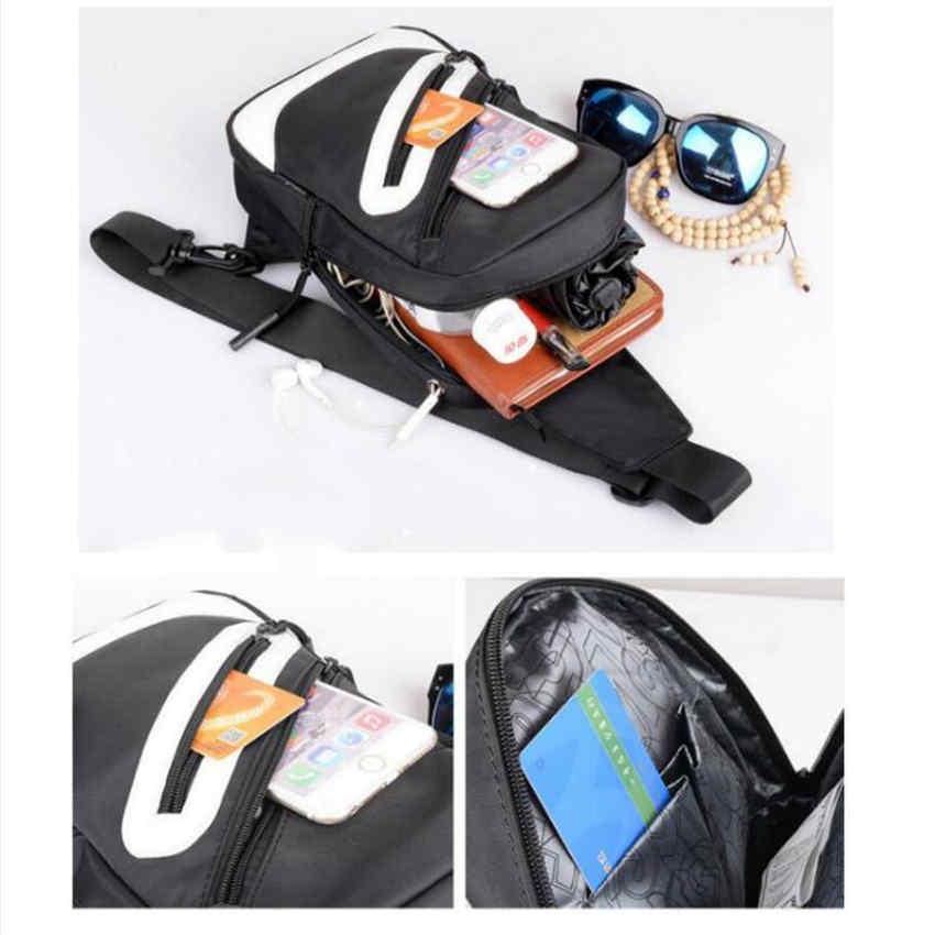 Men's Shoulder Bag Diagonal Cross-body Sports Oxford Cloth Chest Bag Student Messenger Bag