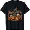 Herbst Kürbis Herbst Traktor Thanksgiving Damen Herren Kinder T-Shirt