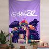 Retro Gorillaz Poster Musikdrucke Gedruckte Große Wandteppiche Hängend Tarot Hippie Wandteppiche Schlafsaal Günstig Hippie Wandbehang