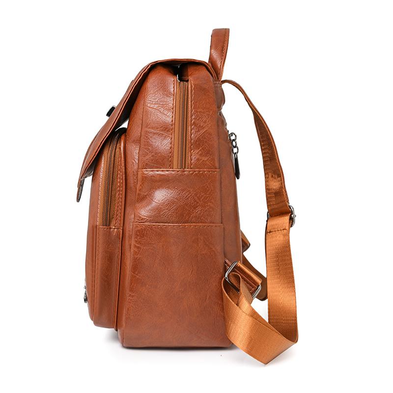 Soft Leather Backpack Women's Backpack Commuter Large Capacity Shoulder Bag