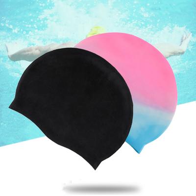 Silikonová koupací čepice Ženy Muži Vodotěsná Vysoce elastická čepice do bazénu Dlouhé vlasy Sportovní čepice do bazénu Potápěčská čepice pro dospělé