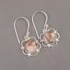 Natural Pink Copper Turquoise Gemstone 925 Sterling Silver Jewelry Hook Earrings EE-56-33