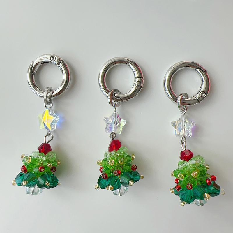 Christmas Tree Phone Chain Necklace Lanyard Anti-Lost Hanging Rope Bag Decor Pendant Christmas Gifts