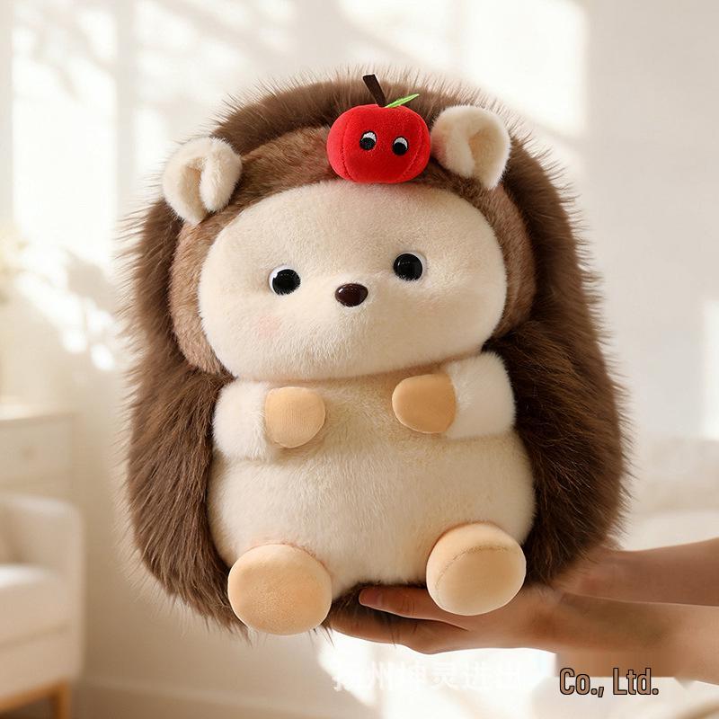 Cartoon Apple Hedgehog Plush Toy - Cute Animal Plush for Kids
