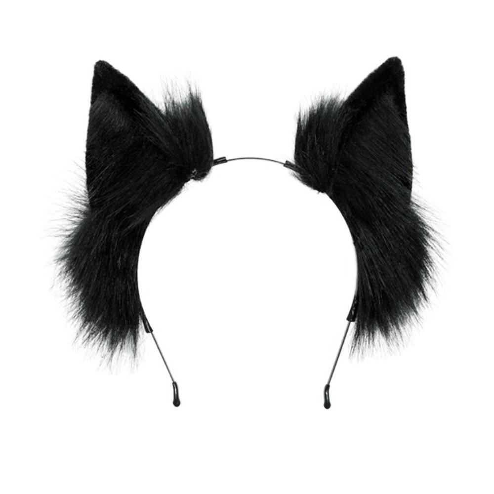 Faux Fur Cosplay Headwear Fluffy Animal Hair Hoop Kawaii Cat Ears Headband  Anime