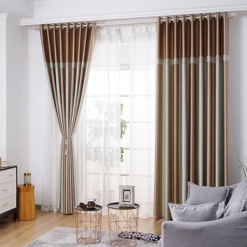 Lot de 2 rideaux occultants haut de gamme pour salon, chambre à coucher, balcon, protection solaire, baie vitrée W350xH310 couleur champagne