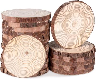 BetterJonny 20 Wooden Diameter Natural DIY Natural Wood Cup Decorations Slices, 10-12cm, Wood, Wood, Parts, Wood, Wood, Pieces, Slices, DIY, Crafts,