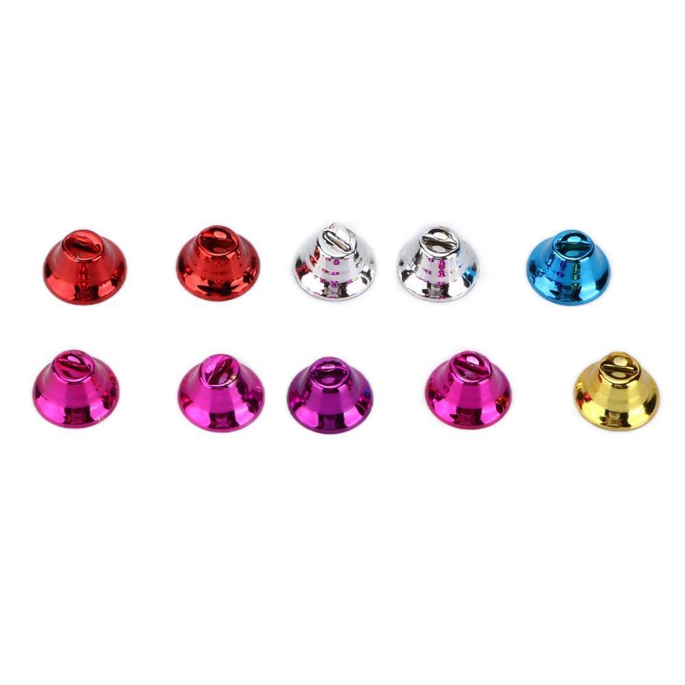 20pcs Metal Construction Bird Bells Iron Material Craft Bells Colourful Chew Toy Bells For Parrots