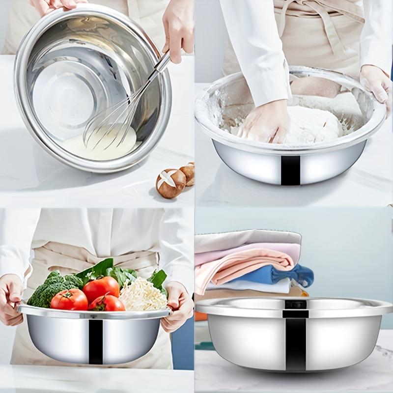 Stainless Steel Mixing Bowl | Heavy Duty Large Capacity, Stackable, Salad Bowl for Restaurants, Catering, and Bakeries