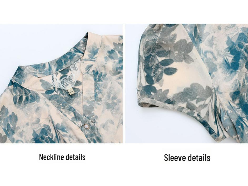 Letní šifonové šaty 2024: Krátkorukávové dlouhé šaty pro módní ženy ve věku 40-50 let