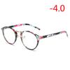 Diopter -1.0 -1.5 To -6.0 Round Finished Myopia Glasses Unisex Fashion Resin Lens Short-Sighted Eyewear Prescription Eyeglasses