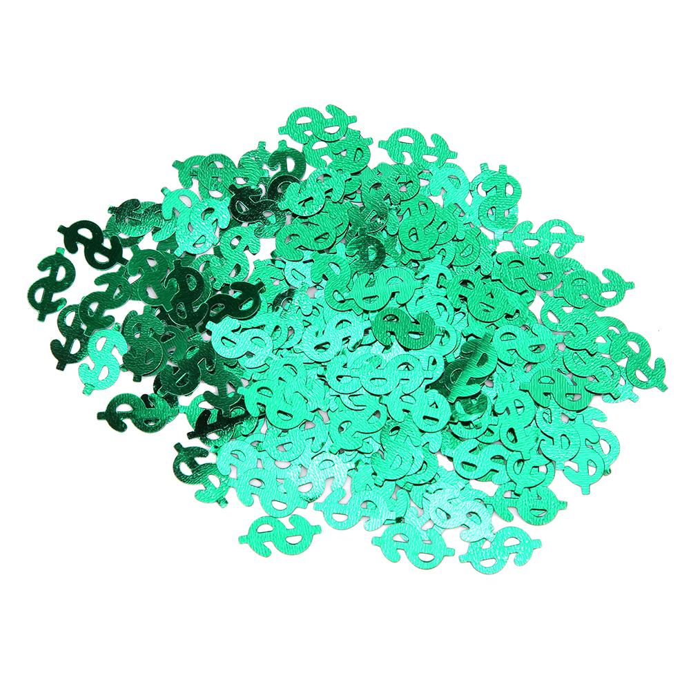 60g Dollar Sign Shaped Throwing Confetti Table Scatters Wedding Party DecorationsGreen