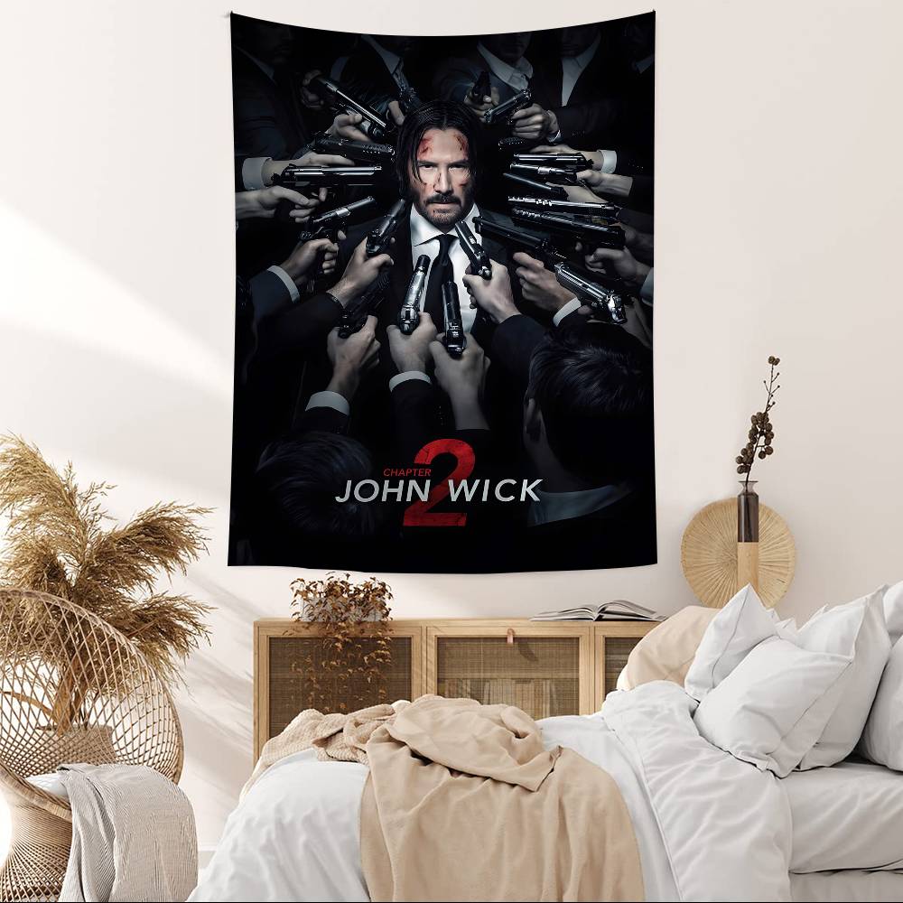 Classic Movie John Wick Quote Colorful Tapestry Wall Hanging Bohemian Wall Tapestries Mandala Wall Hanging Sheets