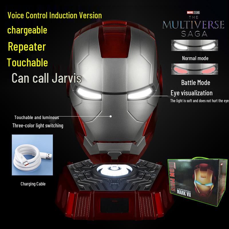 Κράνος Iron Man MK5 με Φωνητικό Έλεγχο, Αυτόματο Άνοιγμα, Φωτεινά Χαρακτηριστικά & Μοντέλο Χεριού Cosplay Props