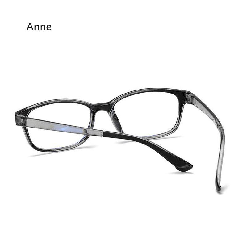 Square Nearsighted Glasses Sun Gray Prescription Eyeglasses 0 To -6.0 Blue Light Glasses Fashion Plastic Black Gray Frame