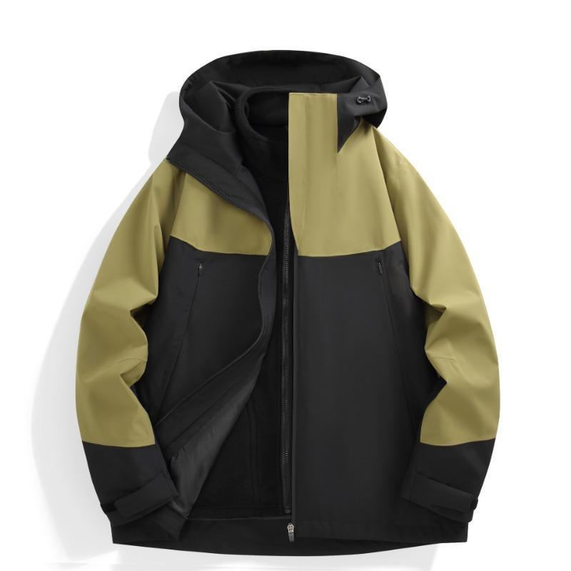 Jacket Women's Windproof and Waterproof Three-in-one Fleece Liner Outdoor Sports Mountaineering Detachable Coat