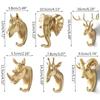 Multifunctional Decorative Hook Resin Animal Head Crafts Personalized Deer Elephant Wall Hanging Door Coat Hooks Tools HookHome