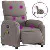 VidaXL Electric Reclining Massage Armchair Taupe Fabric 3204820