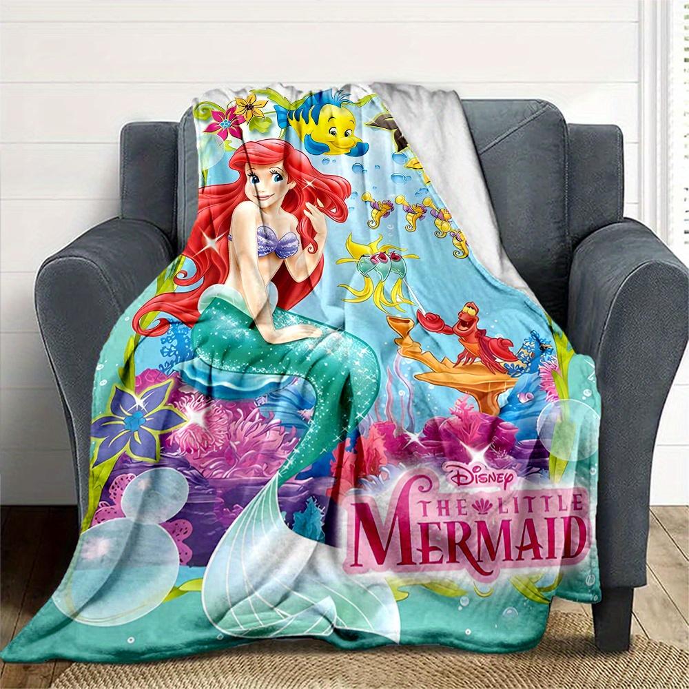 1pc, Disney The Little Mermaid Blanket Seasonal Gift for Friend, Soft Throw Blanket, Living Room, Travel, Camping