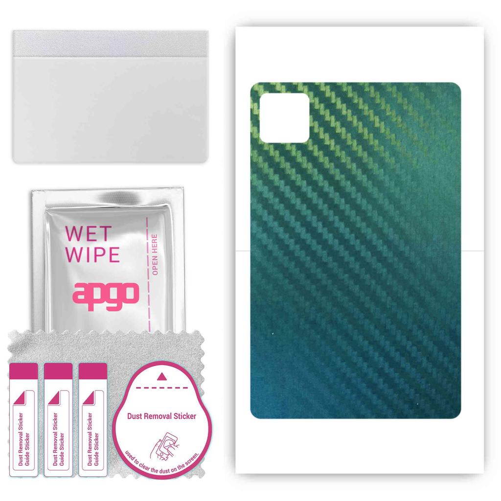apgo Protective Skin Sticker for the back compatible with Xiaomi Pad 6, Wrap Film, Foil, Vinyl - Pattern Carbon Chameleon CAKA1