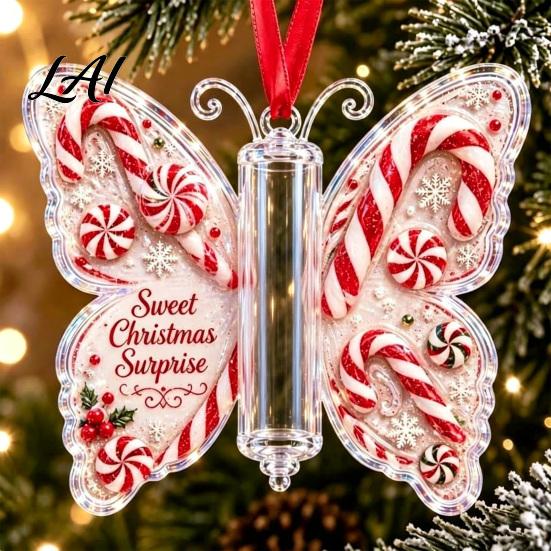 Decorative Ornaments for Parties Butterfly Cash Gift Ornament Christmas Money Holder Hanging Decor with Holiday Decorations Festive Print,