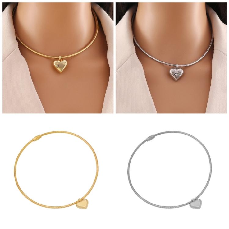 Minimalist Heart/Sphere Pendant Necklace Sophisticated Clavicle Chain Handmade Accessory for Casual Or Party Wear