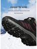 Warm Plush-Lined Winter Cotton Shoes: Casual Sporty Snow Boots for Outdoor Hiking, Ideal for Middle-Aged & Elderly, Available In Large Sizes