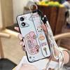 Ring Cartoon Phone Case For MOTO E13 Dirt-resistant Kickstand Waterproof Shockproof Wristband Cute Anti-knock Anti-dust