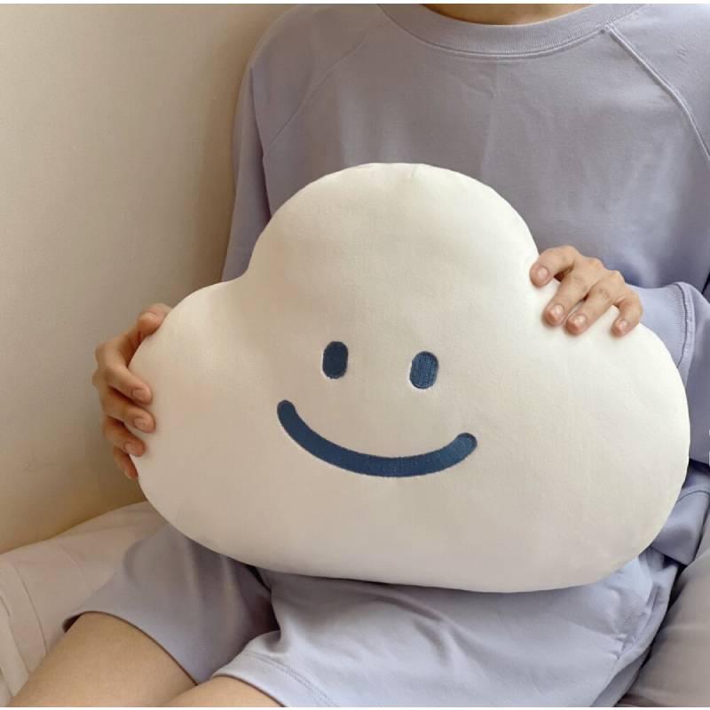 Soft And Cuddly Cloud Emoji Pillow For Girls Unique Korean Ins Design