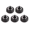 5pcs Steel Watch Crown Watch Head Watchmaker Repairing Parts Replacement Accessories Black6mm   0.24in