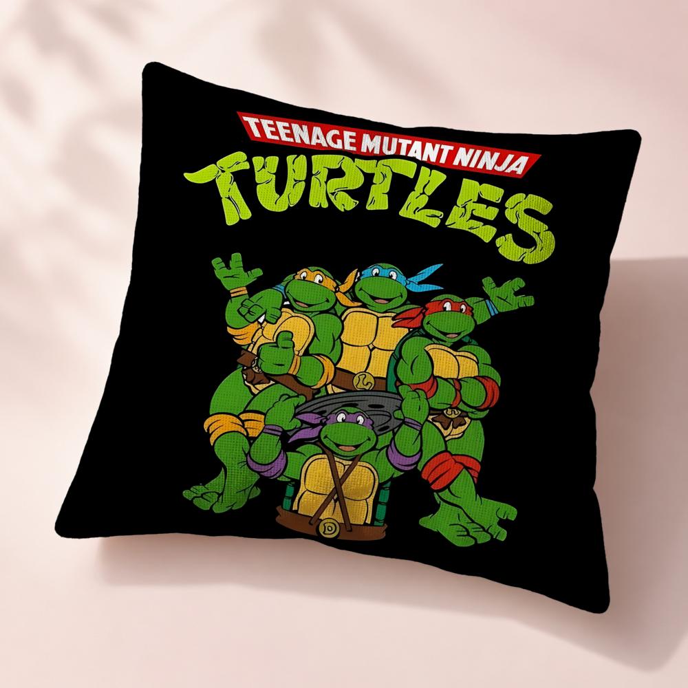 Cartoon Teenage Mutant Ninja Turtles Cushion Cover Premium Reversible Pillow Cover in Dual Comfort Decor for Home  Car