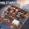 MOC Military Trench Building Blocks Military Base Blocks Toy Set Compatible Military Weapon Bricks Toys for Boys Birthday Gifts
