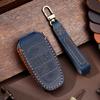 Leather Car Key Case Cover Fob Accessories for Hyundai Tucson Solaris Sonata Hybrid Nexo Nx4 Grand Santa Fe Keychain Holder Bag