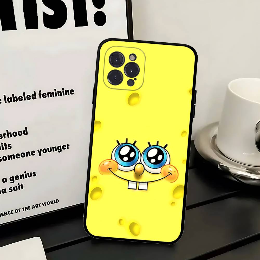Kreslený S-SpongeBob S-Hranatá Kalhotka Pouzdro na Telefon Pro IPhone 16 15 14 13 12 11 17 Pro Max Jednoduchost Zadní TPU Měkké Pouzdro