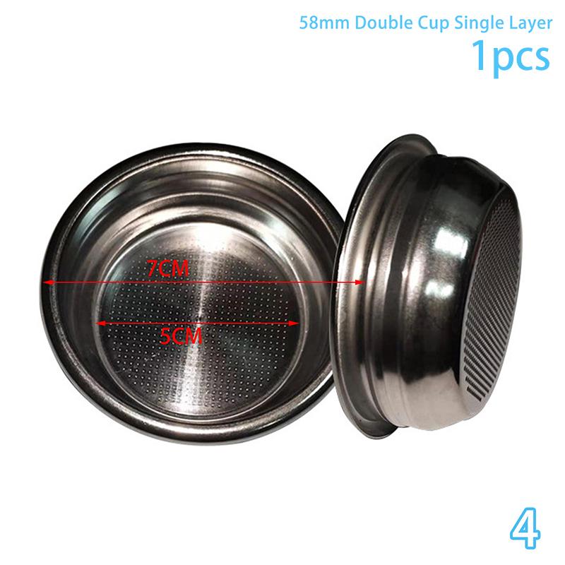 51/54/58mm Náhradní košík kávového filtru Nerezový bezdnový portafiltr Espresso filtrační příslušenství Baristický nástroj