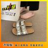 Internet Celebrity Explosion Retro Belt Buckle Slippers Women Summer Wear Platform Muller Shoes Cool Slippers 2025 New