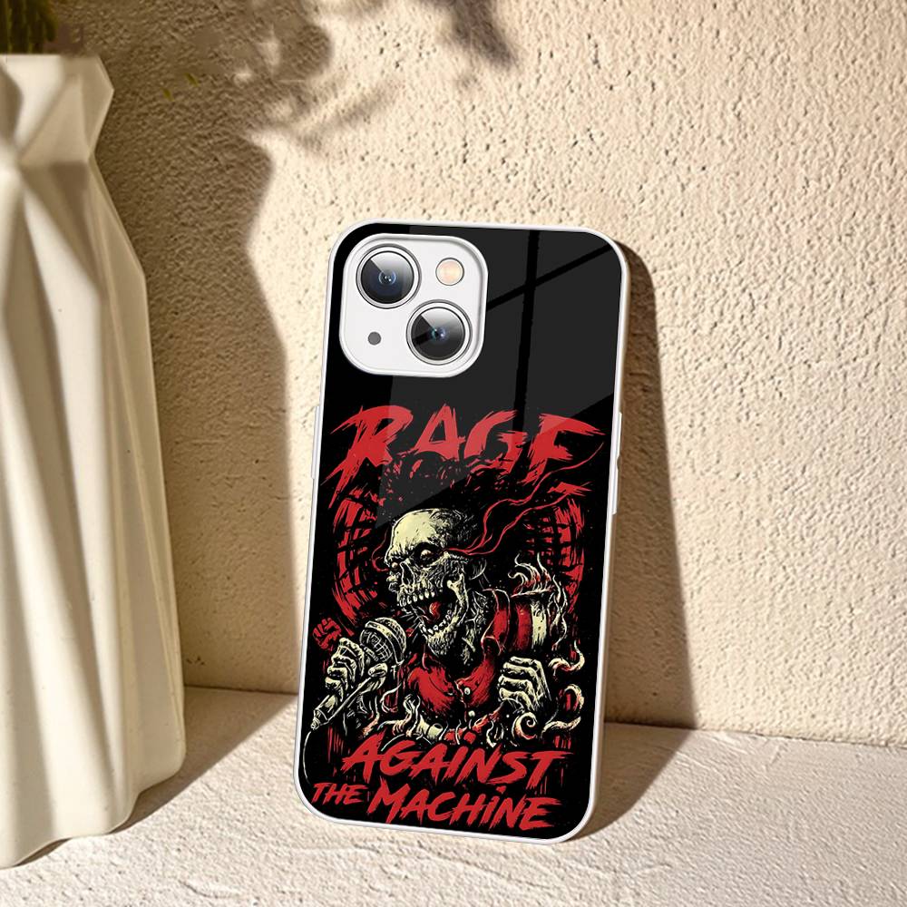 R-Rage A-Against T-The M-Machine Band Tempered Glass For Iphone 14 13 12 11 Pro Mini XS MAX 14Plus X XS XR Cover