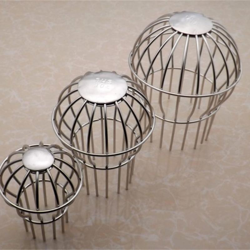 Upgraded Spherical Leaf Guards Drain Cover Steel Anti Clogging Design Drain Grate for Roof Balcony Easy Installation