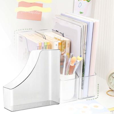 Magazine File Holder Organizer Rack,Office Accessories,Desk Organizer,Clear for Home