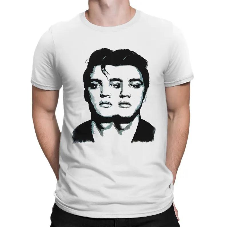 

Elvis Presley Sun Records Proudly Presents The White T-Shirt, A Blue City Style Breathable and Comfortable T-shirt 2026 - Men... S разноцветный